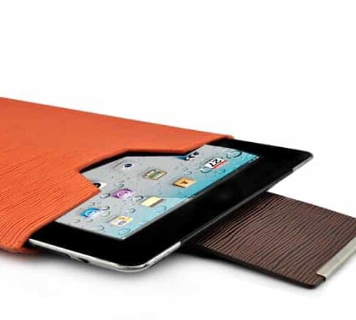 Simpelt Design Super Slim Læder Taske - Orange