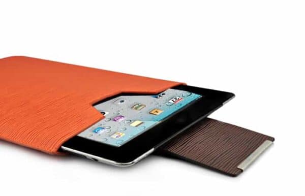 Simpelt Design Super Slim Læder Taske - Orange