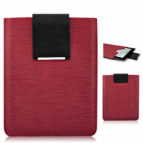Simpelt Design Super Slim Læder Taske - Rød
