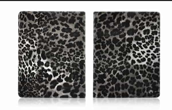 Leopard Pattern Folio Stand Leather Case - Sort