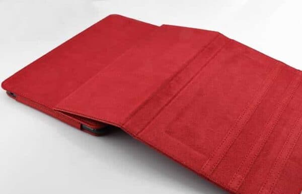 ipad mini 1/2/3 – litchi præget læder etui med stand – rød