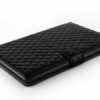 ipad mini 1/2/3 – magnetisk læder taske m. flettet mønster – sort