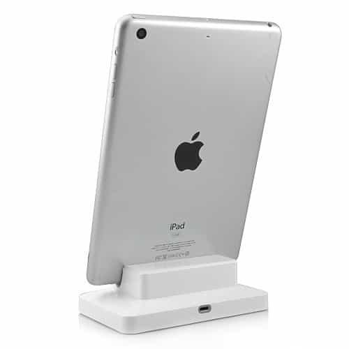 Køb IPad 4/iPad Mini Sync Charger Cradle Dock Stand Med Connector - Hvid Til 19,00 Kr.