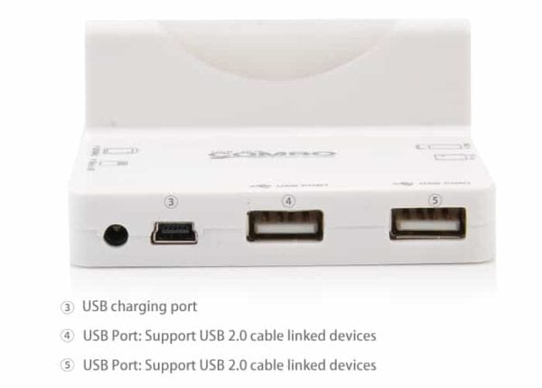 Iphone 4/4s - Docking Station Med Card-reader - Hvid