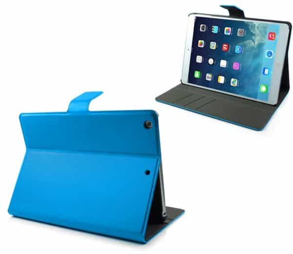 Ipad Air (ipad 5) (a1474, A1475, A1476) - Luksus Pu Læder Stand Cover Med Kort Slots - Blå