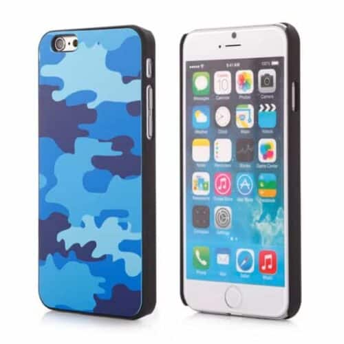 Iphone 6 - Sleek Hard Cover Med Camouflage Design - Blå