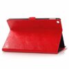 ipad air 2 (a1566, a1567) – magnetisk pu læder cover med kort slots og sleep/wake – rød