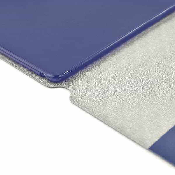 ipad air 2 (a1566, a1567) – mat flip smart pu læder cover med kort slots – mørkeblå