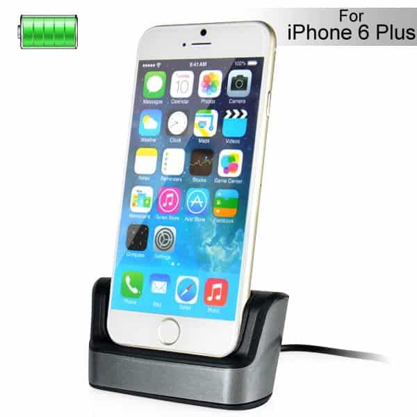 iphone 6/7 plus – usb dock charger – sølv