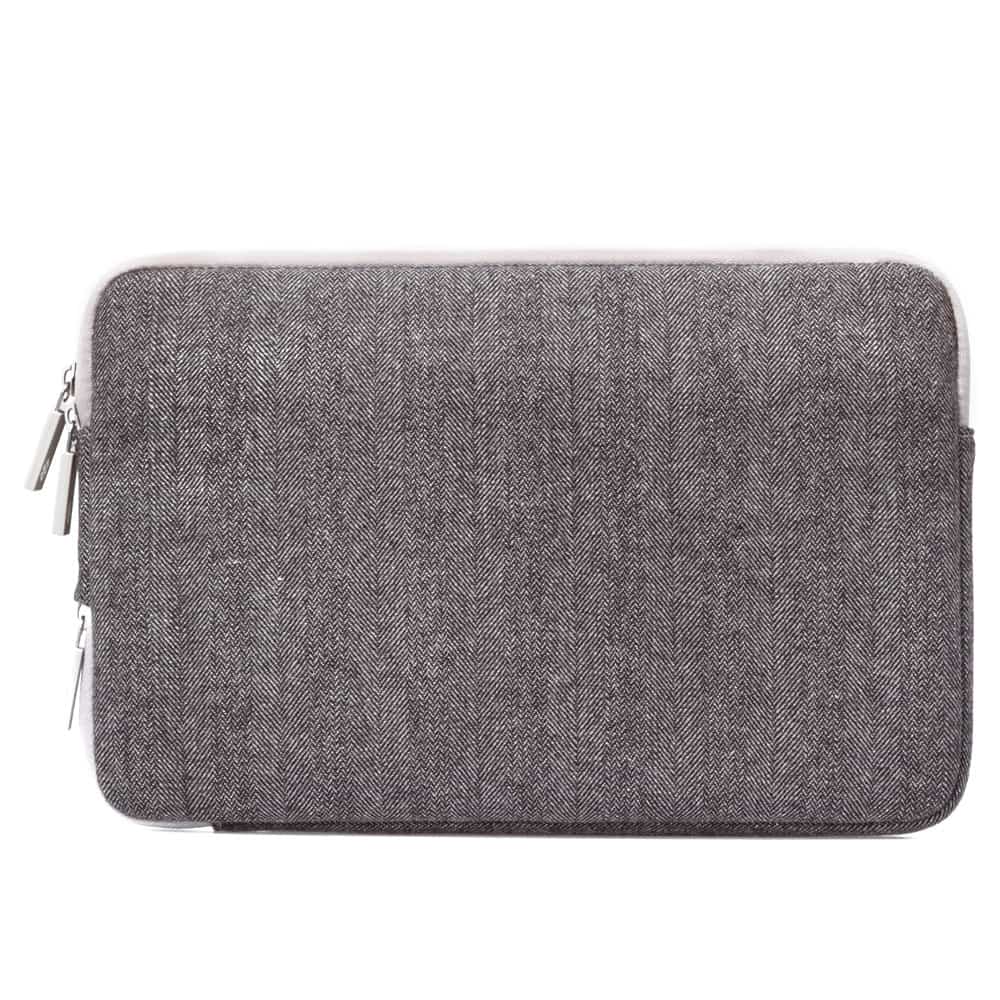 MacBook 11" - Tweed Laptop Etui med Lynlås - Brun