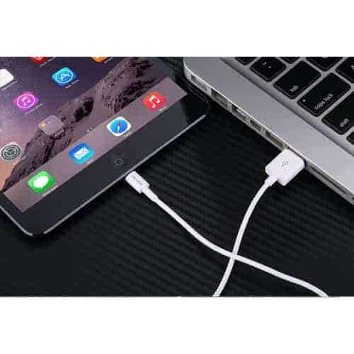 Usams 8 Pin Data Sync + Oplader Kabel Til Iphone Og Ipad - Hvid