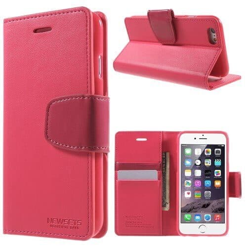 Iphone 6/6s - Newsets Mercury Snt Serie Pu Læder Etui - Rosa