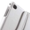 ipad mini 4 (a1538, a1550) – litchi 360 graders pu læder stand etui cover – hvid