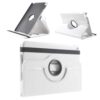Ipad Mini 4 (a1538, A1550) – Litchi 360 Graders Pu Læder Stand Etui Cover – Hvid