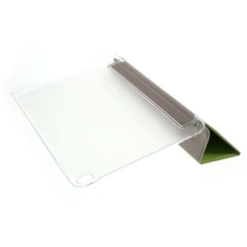 ipad mini 4 (a1538, a1550) – tri-fold stand smart pu læder etui cover med silke tekstur – grøn