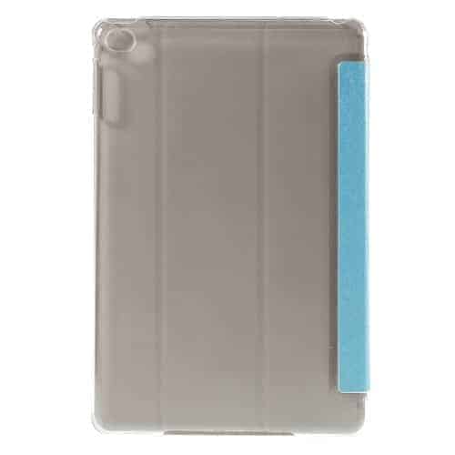 Ipad Mini 4 (a1538, A1550) - Tri-fold Stand Smart Pu Læder Etui Cover Med Silke Tekstur - Blå