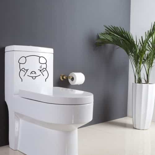 Hjemme Dekoration Gisling Aftagelig Toilet Sticker – 15 X 16 Cm