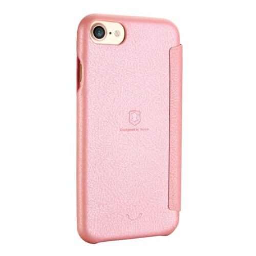 Iphone 7 – Lenuo Ledream Tyndt Pu Læder Flip Cover – Pink