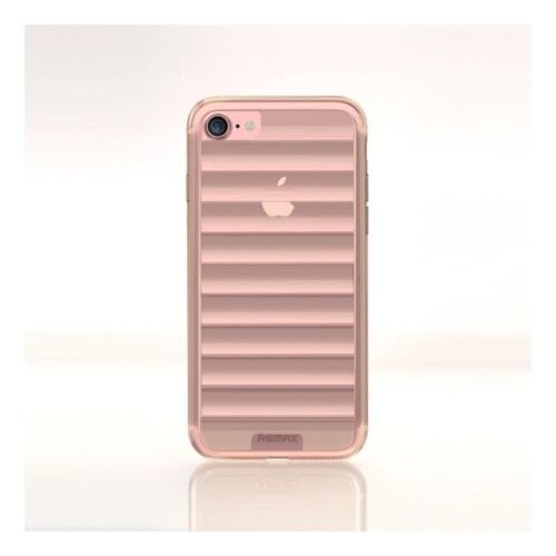 Iphone 7 - Remax Wave Design Tpu Cover - Rosa Guld