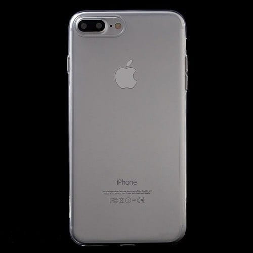 Iphone 7 Plus - Coteetci 0.6mm Tpu Cover Med Alu Bund - Sølv