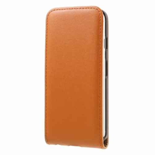 Iphone 7 - Vertical Flip Pu Læder Cover - Orange