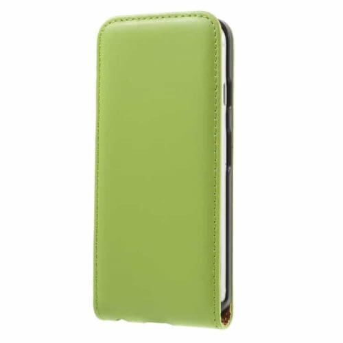 Iphone 7 - Vertical Flip Pu Læder Cover - Grøn