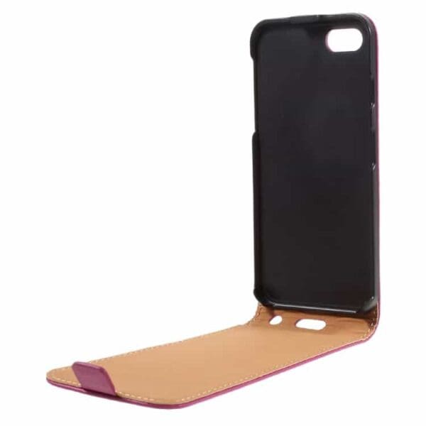 Iphone 7 - Vertical Flip Pu Læder Cover - Rosa