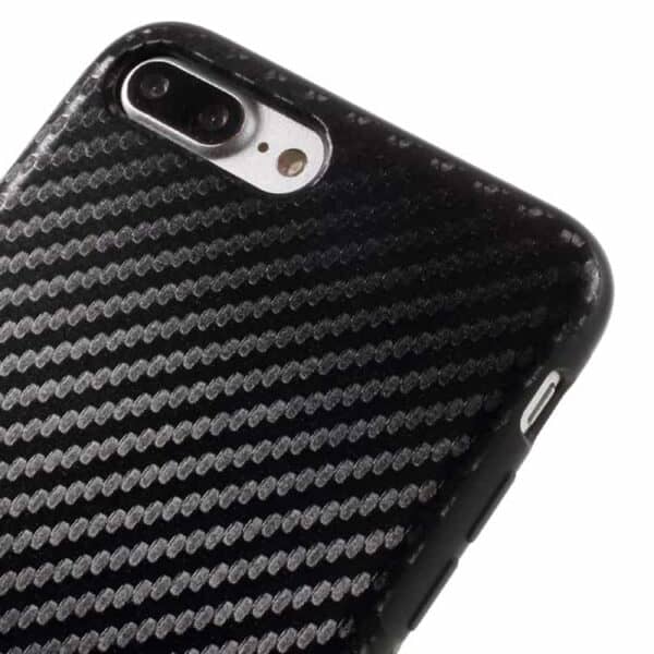 Iphone 7 Plus - Carbon Fiber Tpu Cover - Sort