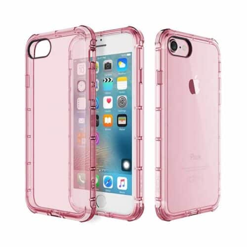 Iphone 7 - Rock Fence Stødsikker Tpu Cover - Transparent Pink