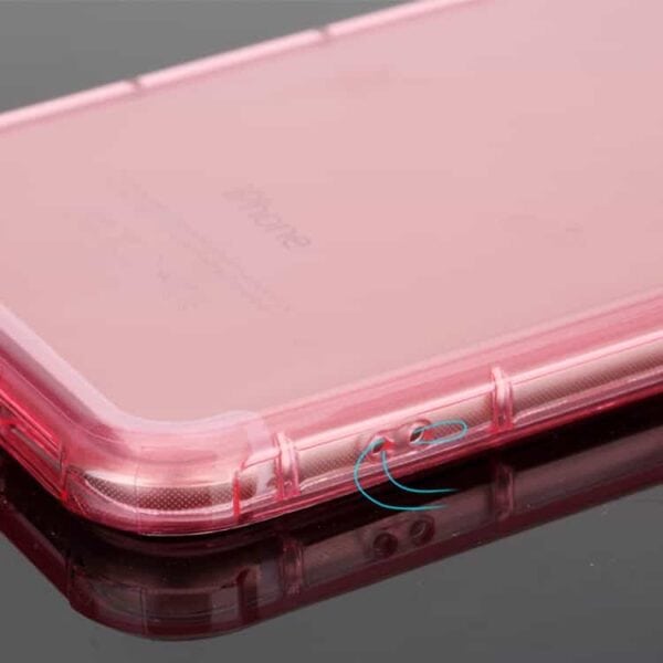 iphone 7 – rock fence stødsikker tpu cover – transparent pink
