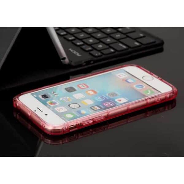 iphone 7 – rock fence stødsikker tpu cover – transparent pink