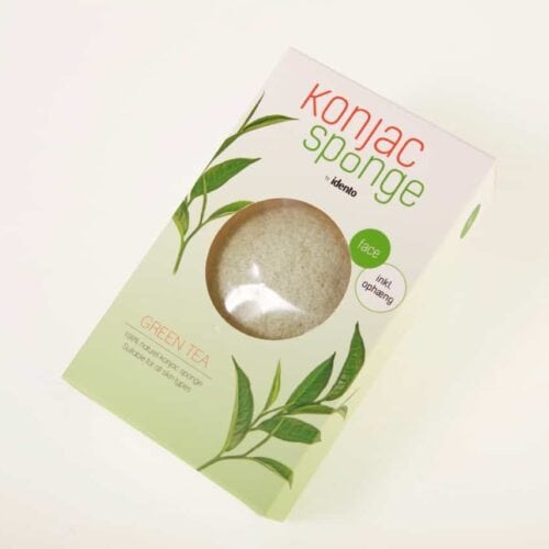 Konjac – Dry Sponge Halfball Face – Green Tea