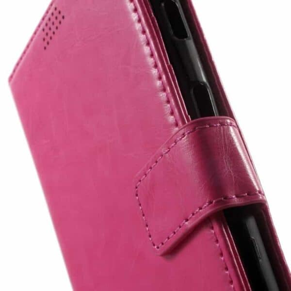 Iphone 7 Plus - Olie Voks Pu Læder Pung Etui Cover - Rosa