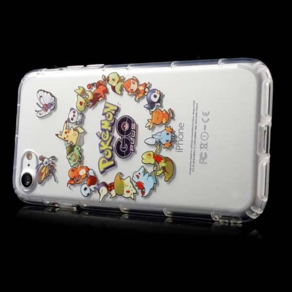 iphone 7 – pokemon go quiz stødsikkert præget tpu back cover – pocket monsters og sommerfugle