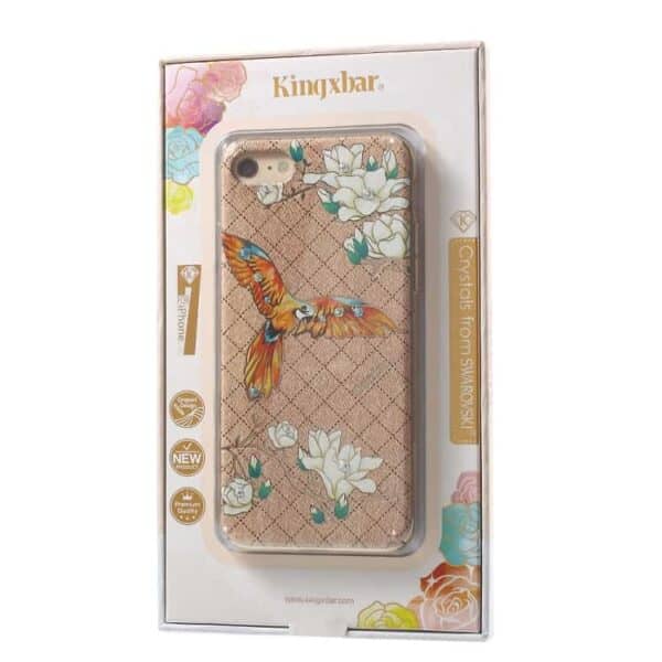 Iphone 7 - Kingxbar Dreamland Series Swarovski Krystal Pc Cover - Fugl And Magnolier