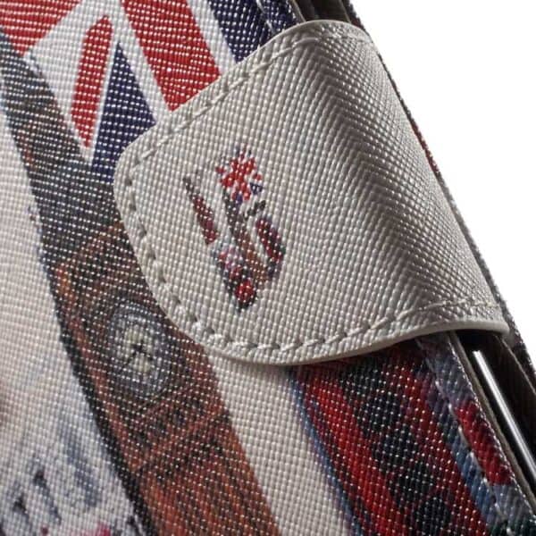 Iphone 7 - Mønstret Printet Pu Læder Pung Etui - Uk Flag Og Big Ben