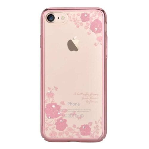 Iphone 7 - Devia Krystalbelagte Roser Pc Hard Cover - Rosaguld