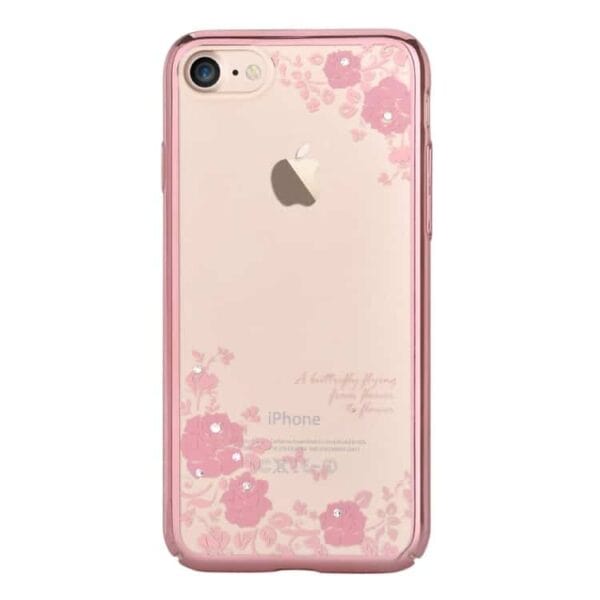 Iphone 7 - Devia Krystalbelagte Roser Pc Hard Cover - Rosaguld