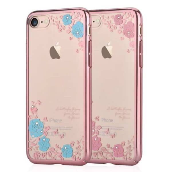 Iphone 7 - Devia Krystalbelagte Roser Pc Hard Cover - Rosaguld