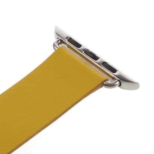 Apple Watch 38mm - Moderne Ægte Læder Armbånd - Gul