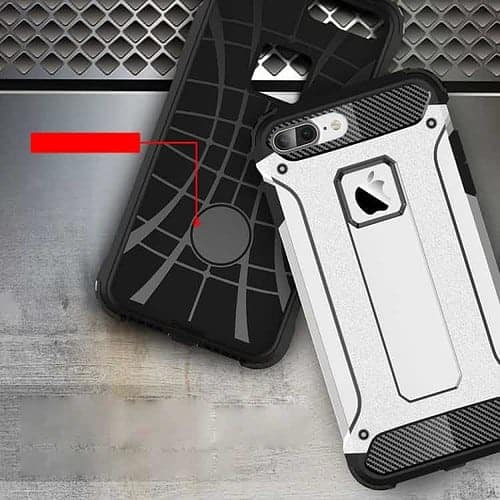 Iphone 7 - Armor Guard Plastik + Tpu Hybrid Cover - Hvid