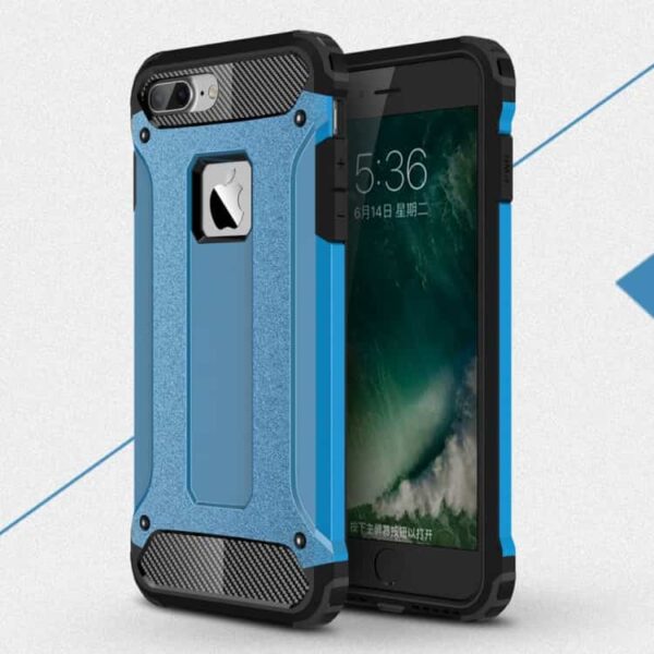 Iphone 7 - Armor Guard Plastik + Tpu Hybrid Cover - Lyseblå