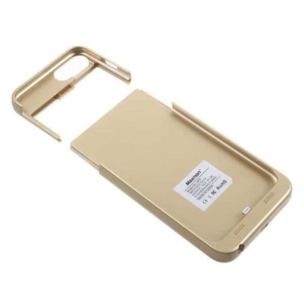 Iphone 7 Plus / 6s Plus / 6 Plus – Maxnon M7p Mfi Certificeret 4000mah Batteri Oplader Cover – Guldfarve