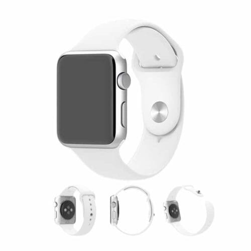 Apple Watch 42mm - 44mm Xincuco Silikone Sportsarmbånd - Hvid