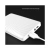 powerbank batterioplader 10000 mah med led lys – hvid