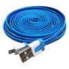 3 Meter Holdbar Nylon Usb-kabel 8pin Lightning Til Opladning Og Datasync – Blå/pink
