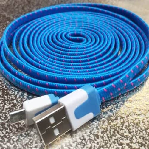 3 Meter Holdbar Nylon Usb-kabel 8pin Lightning Til Opladning Og Datasync – Blå/pink