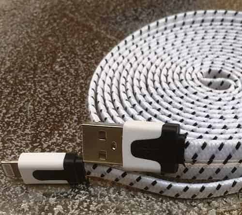 3 Meter Holdbar Nylon Usb-kabel Til Micro Usb Til Opladning Og Datasync - Hvid/sort