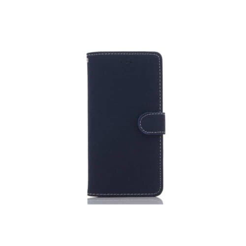 Iphone X - Kunstlæder Etui Med Stå-funktion 2-i-1 - Mørkeblå