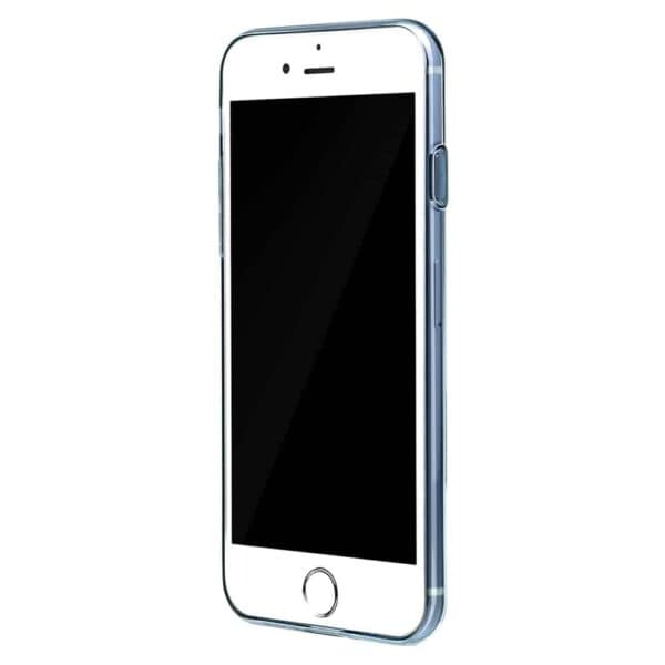 Iphone 8 - Klart Gummi Cover - Baseus - Blå